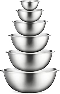 Premium Stainless Steel Mixing Bowls (Set of 6) Stainless Steel Mixing Bowl Set